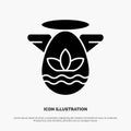 Angle, Celebration, Easter, Protractor solid Glyph Icon vector