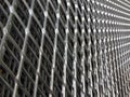 Angle of constricted of metal grille. pattern of Steel grating. Royalty Free Stock Photo