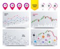 Angle degrees circle icons. Geometry math signs. Vector