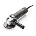Angle grinder with abrasive disc and safety guard on white background Keywords: angle grinder Royalty Free Stock Photo