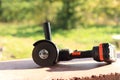 Angle grinder with handle on the veranda Royalty Free Stock Photo