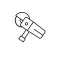 Angle grinder tool icon. Simple line, outline  of construction tools icons for ui and ux, website or mobile application Royalty Free Stock Photo