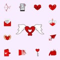 Angle, heart, valentine s day icon. Love icons universal set for web and mobile