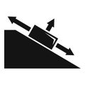 Angle object physics icon, simple style