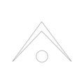 angle point Marcato sign icon. Element of web for mobile concept and web apps icon. Outline, thin line icon for website design and