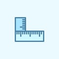 angle ruler field outline icon. Element of 2 color simple icon. Thin line icon for website design and development, app development