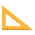 Angle ruler icon cartoon vector. Triangle line