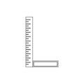 angle ruler icon. Element of measuring elements for mobile concept and web apps icon. Thin line icon for website design and Royalty Free Stock Photo