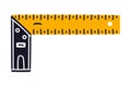 Angle Ruler for Measurement as Construction Tool Vector Illustration