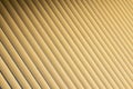 Angle view of beige or golden 3d stripes. Louvre shutters like pattern. Royalty Free Stock Photo