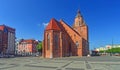 Old gothic church or St. Mary`s Cathedral in Gorzow Wielkopolski Royalty Free Stock Photo