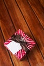 Angle view on present box Royalty Free Stock Photo