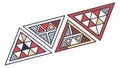 Angled Abstract Triangles Vector Art, Dynamic Geometric Composition, vector design Generative AI Royalty Free Stock Photo