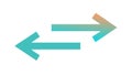 Angled Bi-directional Arrow Icon with Gradient, vector design Generative AI Royalty Free Stock Photo