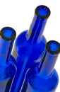 Angled Blue Bottles - Tops Royalty Free Stock Photo