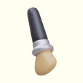 Angled brush for contour makeup. Tool for blending tonal cosmetics Royalty Free Stock Photo