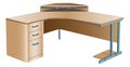 Angled corner office desk