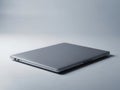Angled laptop display highlighting connection points and slim design Royalty Free Stock Photo