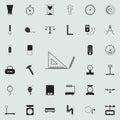 angled line with pencil icon. Detailed set of Measuring Elements icons. Premium quality graphic design sign. One of the collection Royalty Free Stock Photo
