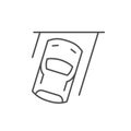 Angled parking line outline icon