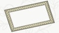Angled Rectangular Frame with Subtle Inner Patterns, vector design Generative AI Royalty Free Stock Photo