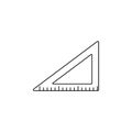 angled ruler icon. Element of measuring instruments for mobile concept and web apps. Thin line icon for website design and develo Royalty Free Stock Photo