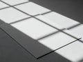 Angled shadows on rectangular surface Royalty Free Stock Photo