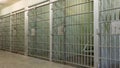 Bars of a prison with all the doors closed Royalty Free Stock Photo