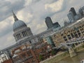 Angled View of St Pauls Cathedral London England Royalty Free Stock Photo