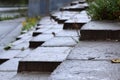 Angled Wet Stone Steps