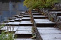 Angled Wet Stone Steps