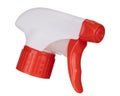 Angled White and Red Spray Nozzle Close Up Royalty Free Stock Photo
