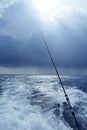 Angler boat big game fishing in saltwater Royalty Free Stock Photo