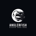 Angler fish logo icon illustration template Royalty Free Stock Photo