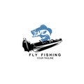 Angler Fishing Emblem Logo design inspiration