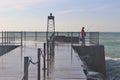 Angler on a pier, Denmark.