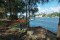 Anglers at Ballast Point Park Mort Bay Sydney Royalty Free Stock Photo