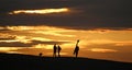 Anglers on Chesil Bank Royalty Free Stock Photo