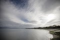 Anglesey landscape, wide beach on british coastline. Royalty Free Stock Photo