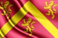 Anglesey realistic flag illustration.