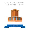 Anglican Cathedral Holy Cross Zambia Flat vector i