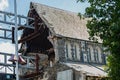 The Anglican Christchurch Cathedral damaged after earthquake, Christchurch, South Island of New Zealand Royalty Free Stock Photo
