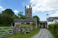 St Leonard`s, Church, and graveyard, Sheepstor, Dartmoor England. Royalty Free Stock Photo