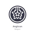 anglican icon. isolated anglican icon vector illustration from religion collection. editable sing symbol can be use for web site