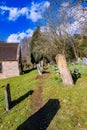 anglican protestant church and churchyard.