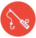 Print Angling Isolated Vector Icon which can easily modify or edit