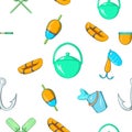 Angling pattern, cartoon style Royalty Free Stock Photo