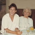 Jane Birkin and Lia Van Leer at the 1988 Jerusalem Film Festival