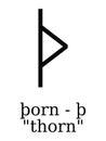 Futhorc Runes Letter of Born B