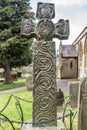 Anglo-Saxon Stone Cross in a churchyard at Eyam